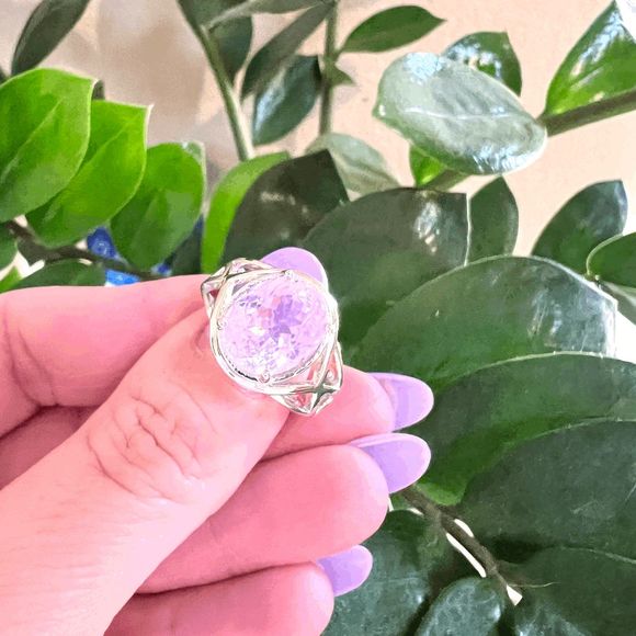 #029 Heirloom Pink Kunzanite Sterling Silver Ring Size 9 - Picture 3 of 5